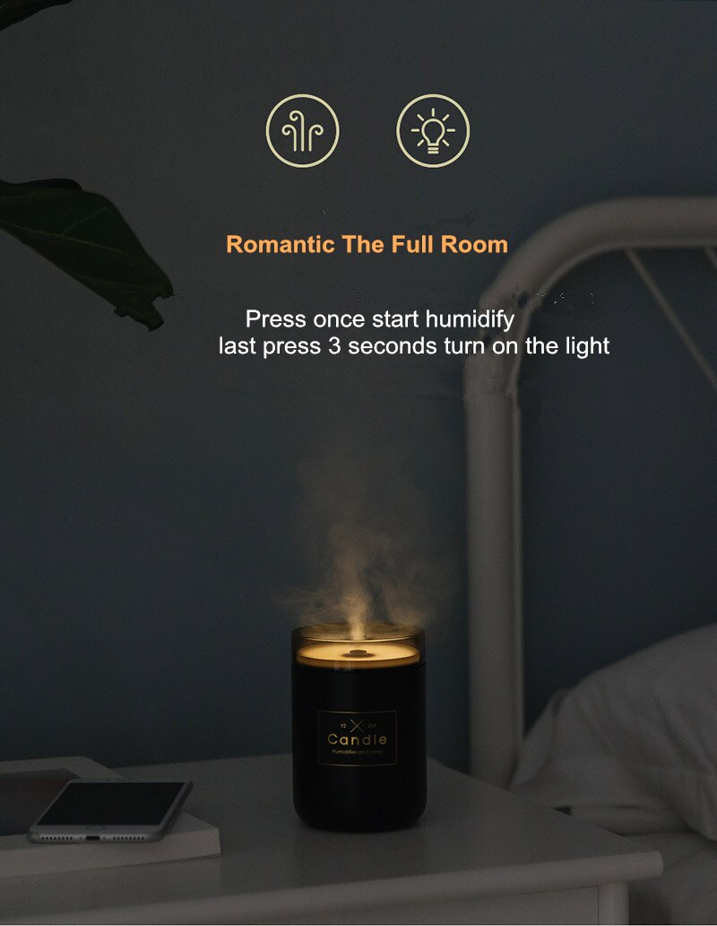 Mini Candle-Shaped Air Humidifier