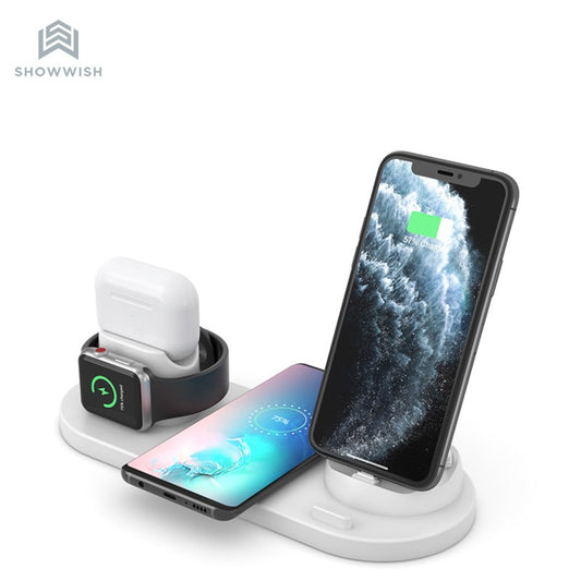 SHOW WISH 4th Generation 6-in-1 Mobile Phone Wireless Charger