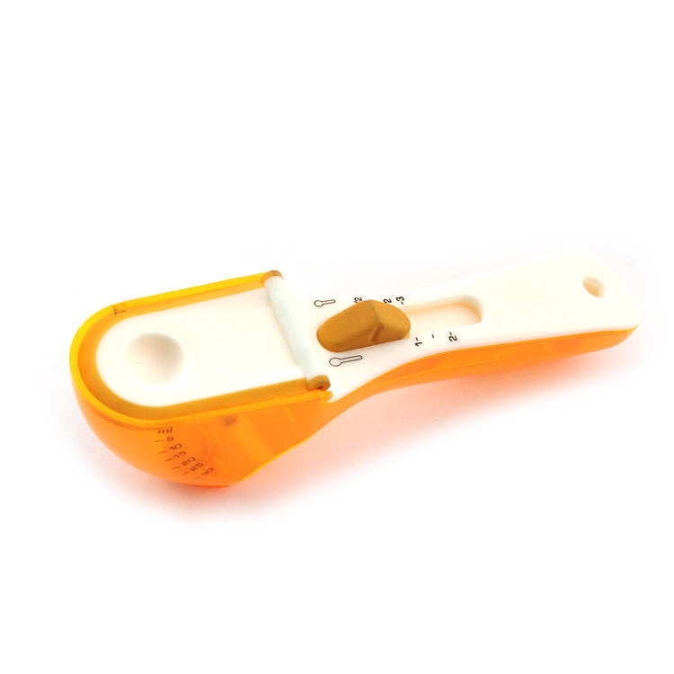 KEMORELA 2pcs Adjustable Measuring Cups and Spoons Plastic Scoop